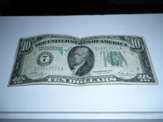 1928 A 10 Dollar Federal Reserve Note Gold On Demand Clause