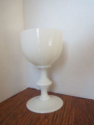 Vintage Portieux Vallerysthal White Opaline Glass 4.  5 " Tall Cordial Glass Rare