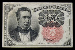 Series Of 1874 10 Cent Us Fractional Currency 5th Issue - Lightly Circulated