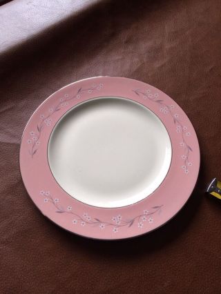 Homer Laughlin Dinner Plate Pink Melody Cv62.  2 Cavalier 1956 J56