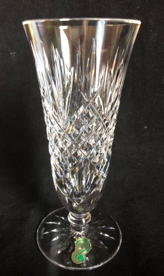 Vtg Waterford Crystal Decorative 7 " Tall Footed Bud Vase Ashbourne Pattern