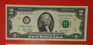 2003 $2 C  Philadelphia  Low Serial - Low Run Star Note