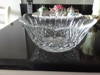 Waterford Crystal Ireland 9 " Scalloped Lismore Pattern Bowl