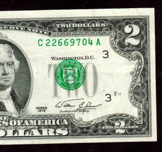 ((error))  $2 1976 Federal Reserve Note Misaligned More Currency