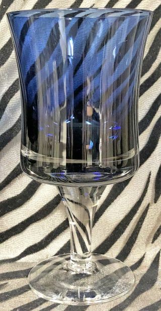 2 Denby Mirage Blue Crystal Wine/juice Glass 5 & 7/8 In.  1973 - 1980