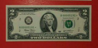 2003 $2 B  York Star Note  Low Serial 