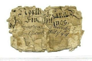 North Carolina (5 Shillings) " Old Colonial " 1740s " Old Colonial " (sewn) 1740 