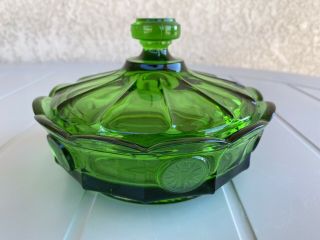Fostoria Glass Emerald Green Flat Candy