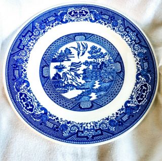Vintage Willow Ware Royal China Blue Willow Dinner Plate Royal - Ironstone Usa