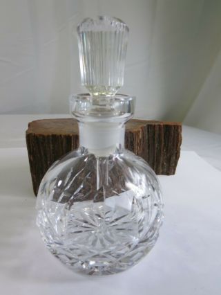 Vintage Waterford Crystal Lismore Pattern Perfume Bottle W/ Stopper Daubler Ed