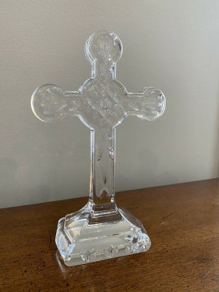 Waterford Crystal Celtic Cross Made In Ireland 8” Tall