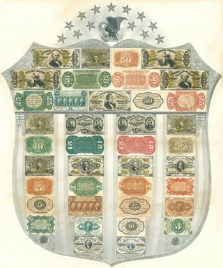 Us Fractional Currency.  1:1 Copied From The Bank Sampler Shield