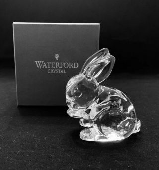 Waterford Crystal 3 3/4 " Bunny Rabbit Figurine Sitting Ears Up