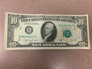 (1) 1988a $10 Crisp Uncirculated Ten Dollar Bill