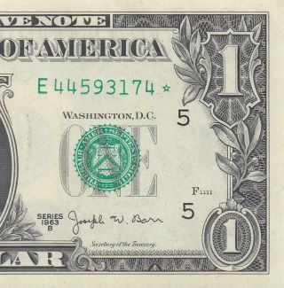 1963 - B Federal Reserve Note " Richmond " $1 Star Note ( (gem Unc))