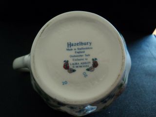 Laura Ashley Hazelbury Pottery Creamer Cream Pitcher & Sugar Lid Floral Pattern 3