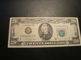 (1) $20.  00 Series 1988 - A Federal Reserve Note Au Circulated