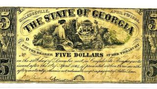 $5 " State Of Georgia  1800 