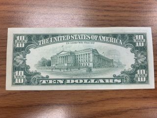 (1) 1985 $10 Crisp Uncirculated Ten Dollar Bill 3