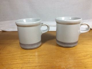 2 (two) Mccoy Gray Stoneware Coffee Cups 1412