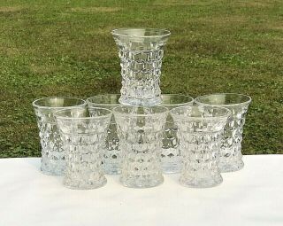 Set Of 8 - Vintage Fostoria American 4 - 3/8 " 8oz Flared Table Tumbler Glasses