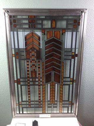 Frank Lloyd Wright Autumn Sumac Dana House Stained Glass Wall Or Desktop Plaque