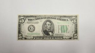 1934 A 5 Dollar Bill Federal Reserve Bank Of Chicago