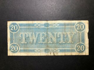 A2ZED 17 FEB 1864 Civil War Confederate Currency $20 Note Twenty Dollar Bill CSA 2