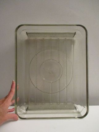 Vintage Frigidaire Heavy Clear Glass Refrigerator Drawer Meat Tray Dish 5858826