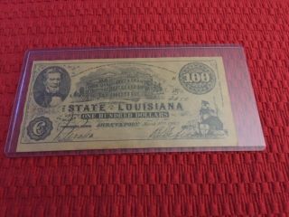 1863 State Of Louisiana Civil War $100 Dollar Confederate Currency Counterfeit?