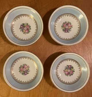 4 Vintage Eggshell Georgian Homer Laughlin Blue Bowls.