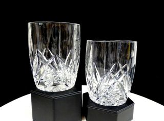 Waterford Crystal Brookside 2 Piece 4 3/8 " Oversized Double Old Fashioneds 1995 -