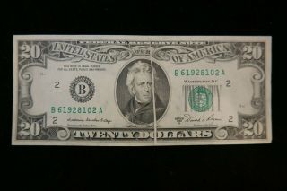 Series 1981 - A U.  S.  $20 Federal Reserve Error Note Misprint