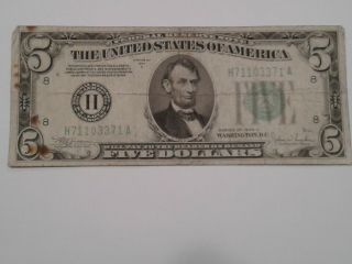 1934 C $5 Federal Reserve Note