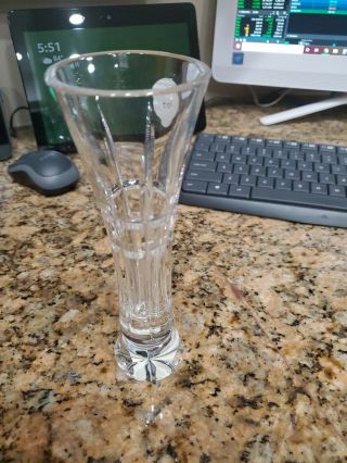 Waterford Lead Crystal Glenmore Bud Vase Signed Discontinued Euc Ireland