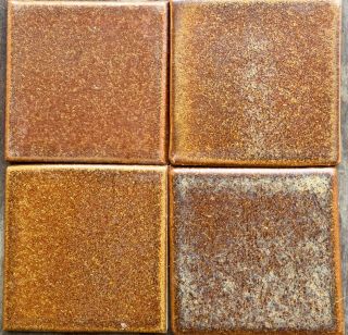 Fulper Glaze Tiles - Copper Dust 4 