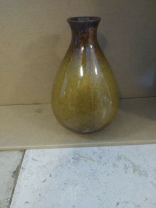 Small Tear Drop Bud Vase Clay Ceramic 4.  5 " Tall Glazed.