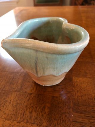 ceramic melting Celadon heart shaped hand crafted cup/vase 3