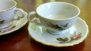 Vintage Fine China Japan Royal Rose Tea Cup/saucer Set (2 Cups 2 Saucers)