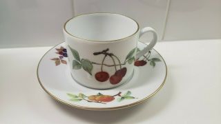 Royal Worcester Evesham Tea Cup & Saucer Set