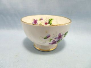 Vintage Aynsley Wild Violets Purple Flowers Single Egg Cup England Bone China