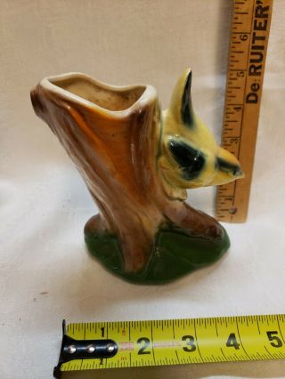Royal Copley Nuthatch Yellow Bird Planter Or Vase Porcelain Pottery Vintage Old