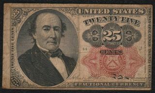 1874 25 Cents " Fifth Issue " Fractional Note S/h After 1st Item