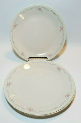 Corelle English Breakfast 10 1/4 Inch Dinner Plates Set Of 6 Pink Blue Floral
