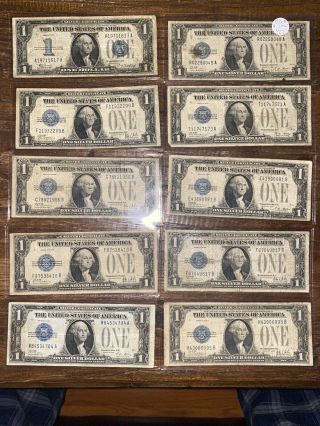 1928 " Funny Back " One Dollar ($1) Silver Certificate Note,  Blue Seal