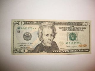 2017 $20 Dollar Federal Reserve Star Note - - Lqqk
