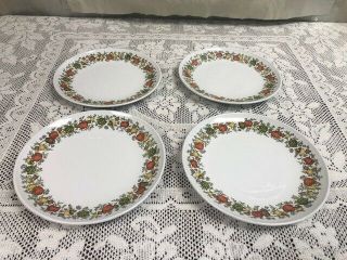 Set Of 4 - Corning Centura - Spice Of Life - Bread & Butter Plates - 6 5/8 "