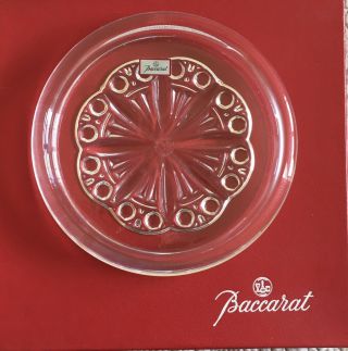 1980s Baccarat Crystal Rosace 5 1/4” Round Champagne/wine Bottle Coaster