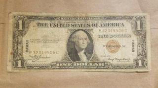 1935 A Hawaii $1 Emergency Note Silver Certificate World War 2 Wwii Relic Ww2