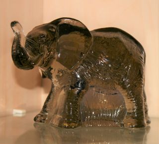 Kosta Boda Glass Elephant Designed & Signed By Paul Hoff For Wwf Series